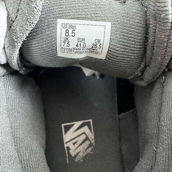 Vans Men's 8.5 Filmore High Top Skate Sneakers Gray Checkerboard Lace Up Grunge - Picture 2 of 9